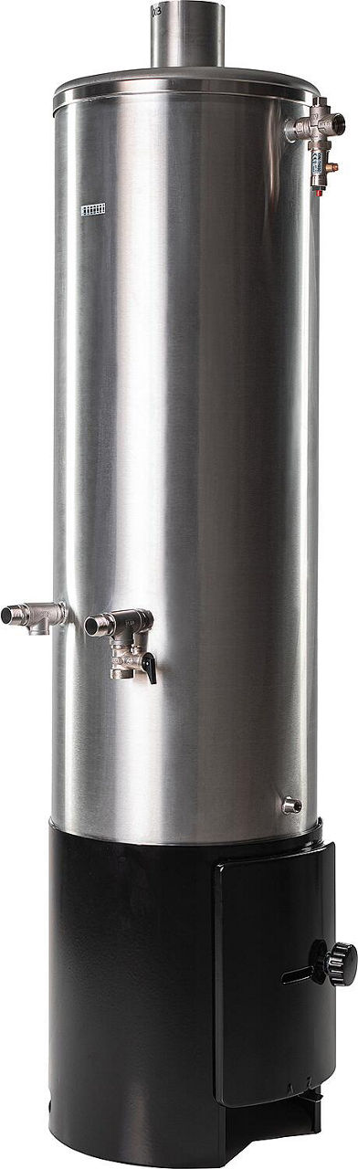 Badeofen druckfest D100 - Oberofen Edelstahl 100L, Unterofen 100/6 schwarz, ohne MB Badeofen druckfest D100 - Oberofen Edelstahl 100L, Unterofen 100/6 schwarz, ohne MB
