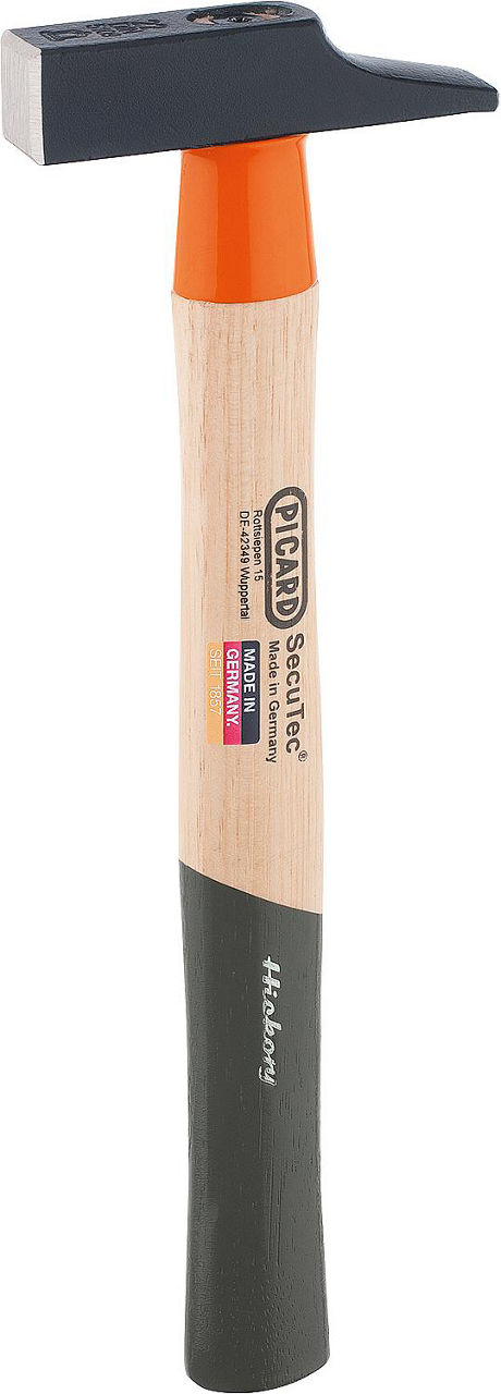 Schreinerhammer PICARD 190g, Französische Form, mit Hickory-Holzstiel