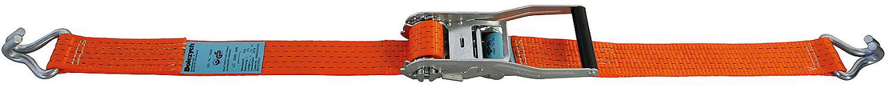 Verzurrgurt, zweiteilig DIN EN12195-2, Langhebel Orange, Gurt 50mm, Länge 15m Verzurrgurt, zweiteilig DIN EN12195-2, Langhebel Orange, Gurt 50mm, Länge 15m