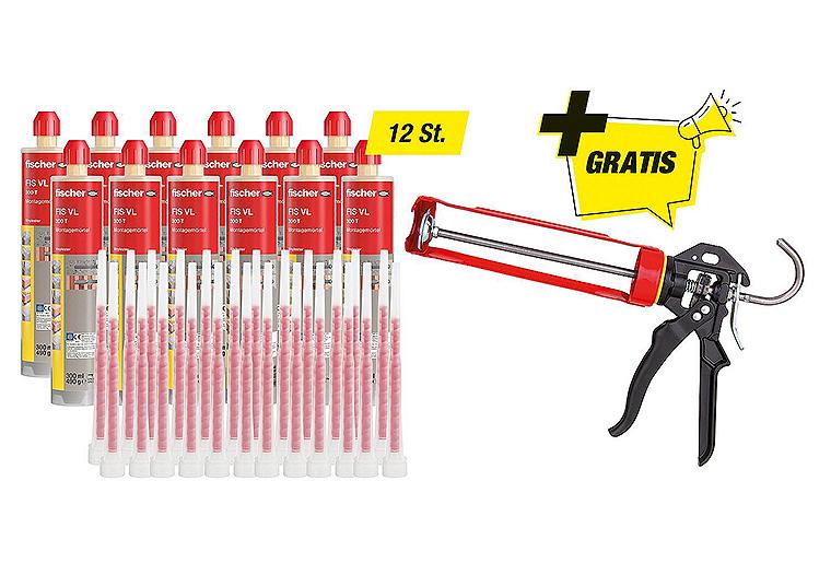 Fischer-Aktions-Set best. aus 12 x 94 112 11+ Gratis 1x 91 000 69 Kartuschenpresse KPM3 Fischer-Aktions-Set best. aus 12 x 94 112 11+ Gratis 1x 91 000 69 Kartuschenpresse KPM3