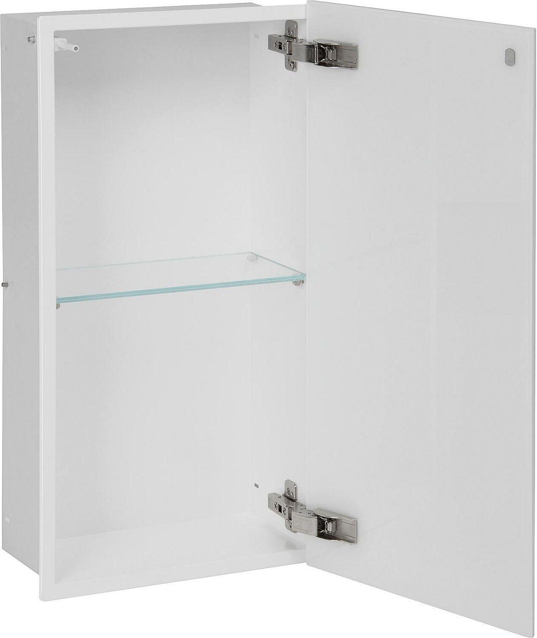 Wandcontainer 1 weiße Glastür 2 Fächer BxHxT: 325x625x150 mm