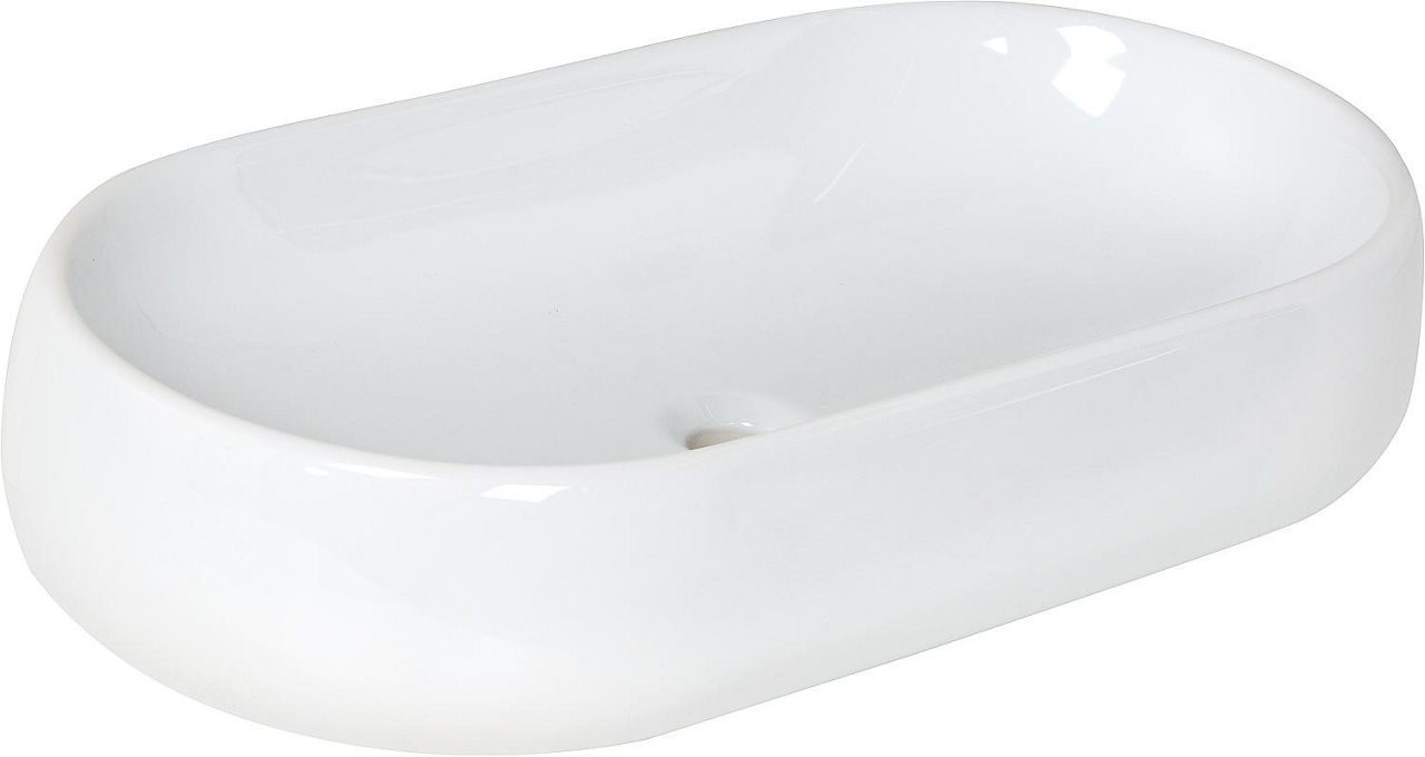 Aufsatz-Waschtisch NUVOLA BxHxT: 750x160x400 mm Keramik weiß