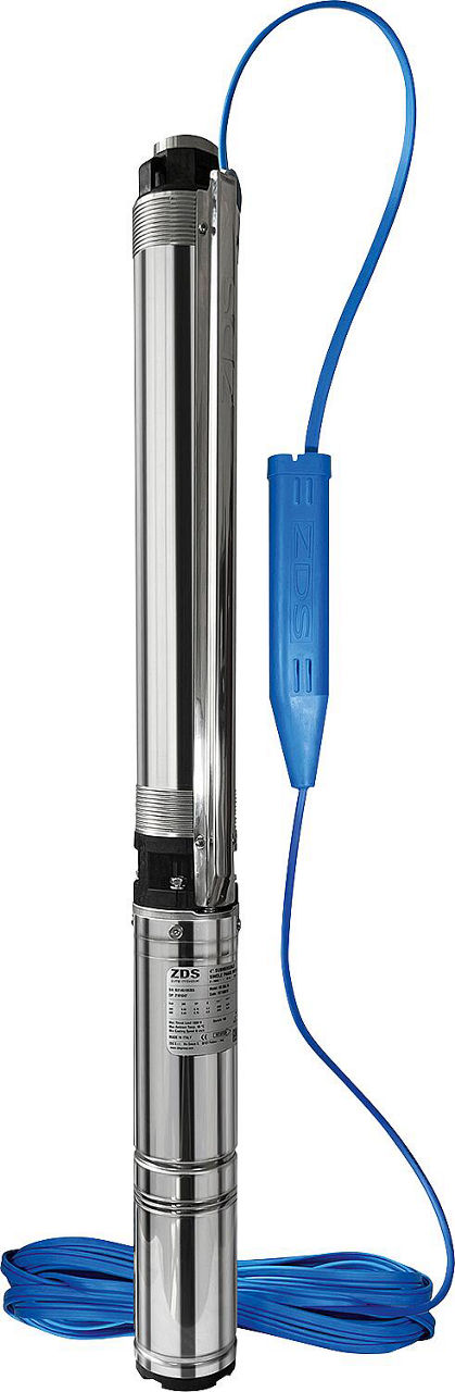 Tiefbrunnenpumpe ZDS QPGO.P.3-13.30.DRP aus Edelstahl/Technopolymer