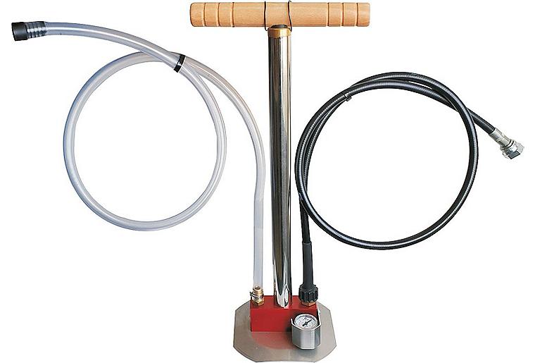 Handfüllpumpe mit Standfuß inkl. Saug- und Füllschlauch