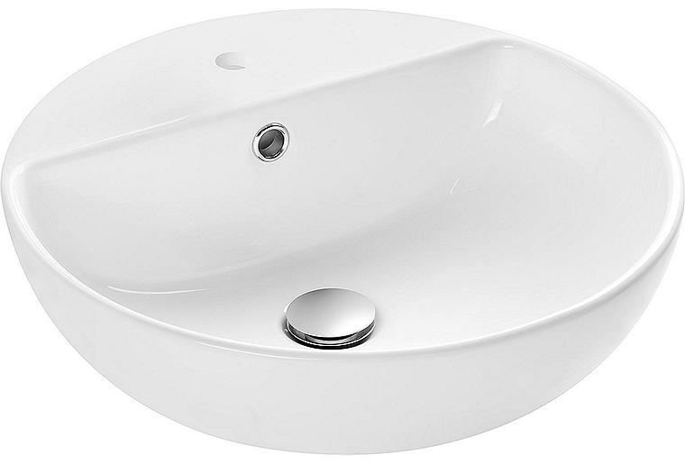 Aufsatz-Waschtisch HAPPY HOUR BxHxT: 470x180x470 mm 1 Hahnloch Keramik weiß