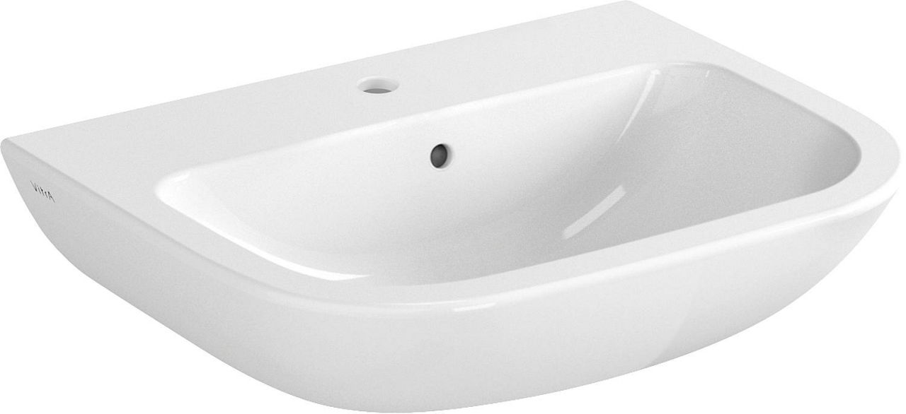 Waschtisch VitrA S20 550x440mm, weiß, mit Überlauf 1 Hahnloch mittig