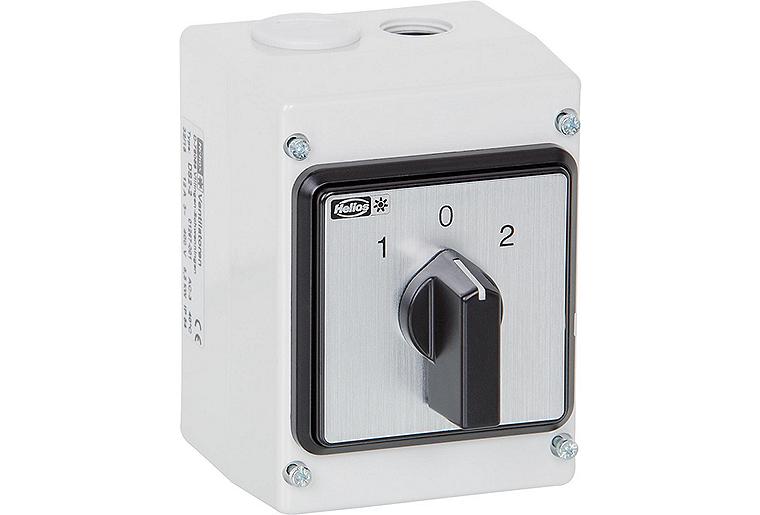 Drehzahlsteller Helios Typ DS 2/2, 2-Stufen-Schalter, 400V Drehzahlsteller Helios Typ DS 2/2, 2-Stufen-Schalter, 400V
