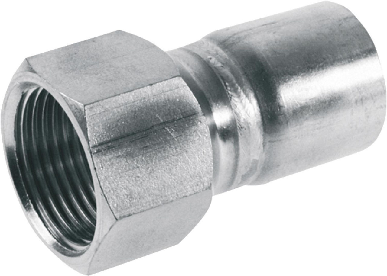 C-Stahl Pressfitting Absatzmuffe (a/IG) 22x1/2" C-Stahl Pressfitting Absatzmuffe (a/IG) 22x1/2"