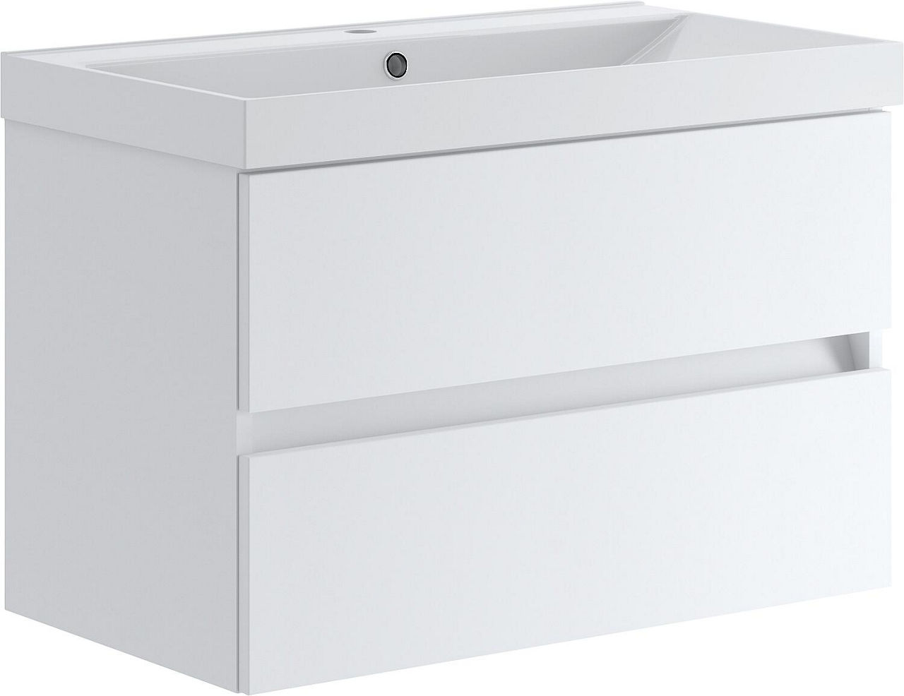 WTU+Keramik-WT Kora 2.0, weiß matt lackiert 2 Auszüge Breite 805 mm