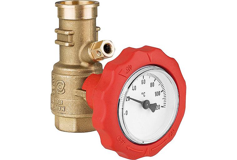 Kugelhahn Vorlauf DN20 (3/4") IG rot, passend für Novacond Kugelhahn Vorlauf DN20 (3/4") IG rot, passend für Novacond