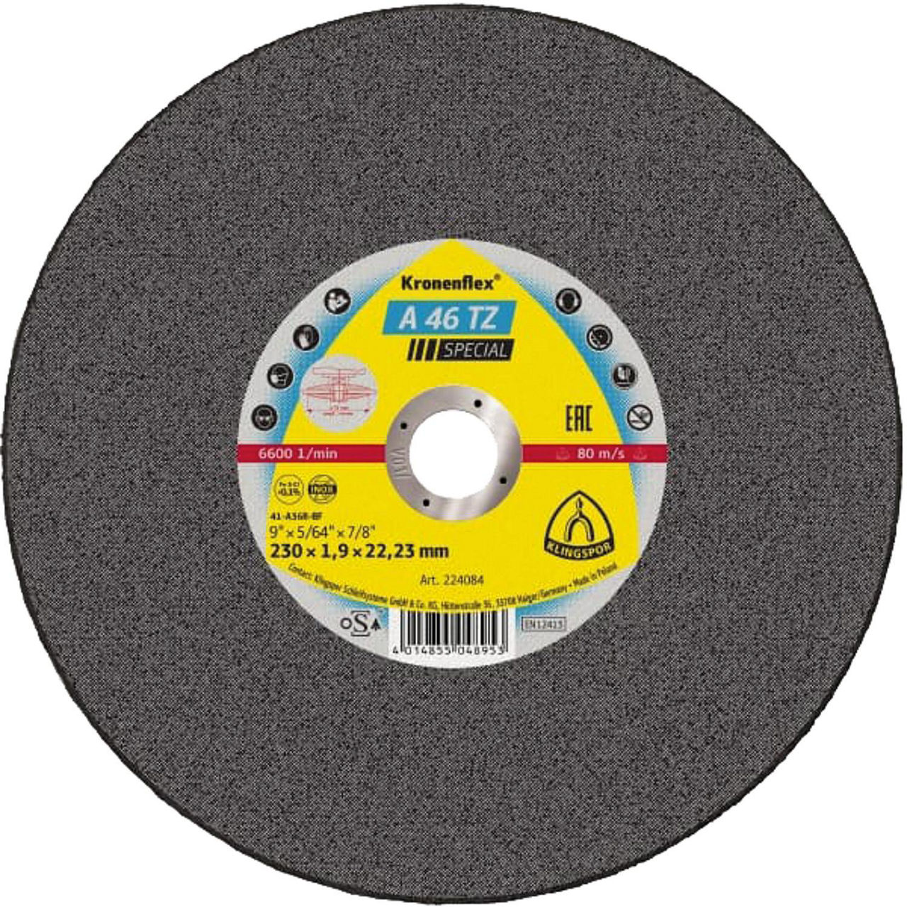 Trennscheibe KLINGSPOR A 46 TZ SPECIAL INOX gekröpft 115 x 1,6 x 22,23 mm Trennscheibe KLINGSPOR A 46 TZ SPECIAL INOX gekröpft 115 x 1,6 x 22,23 mm