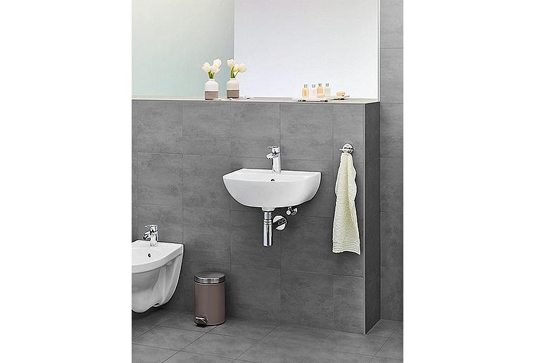 Handwaschbecken Grohe Bau Keramik BxHxT: 454x151x354 mm Keramik weiß Handwaschbecken Grohe Bau Keramik BxHxT: 454x151x354 mm Keramik weiß