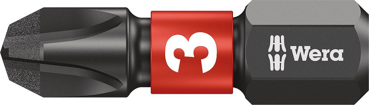 Kraftschrauber Phillips-Bit Wera 851/1 IMP DC PH DIY Impaktor mit 1/4"-Antrieb, diamantbeschichtet, PH3 x 25 mm VPE = 10 Stück~n~