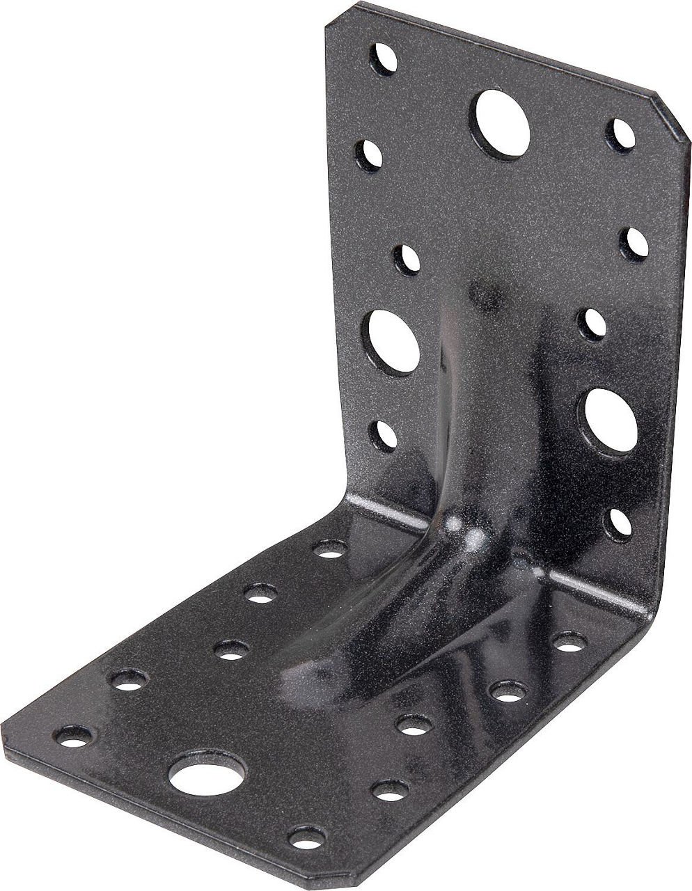 Schwerlast-Winkelverbinder 90 x 90 x 65 mm, mit Sicke DURAVIS®, Material: Stahl, sendzimirverzinkt, Oberfläche: schwarz-diamant Schwerlast-Winkelverbinder 90 x 90 x 65 mm, mit Sicke DURAVIS®, Material: Stahl, sendzimirverzinkt, Oberfläche: schwarz-diamant