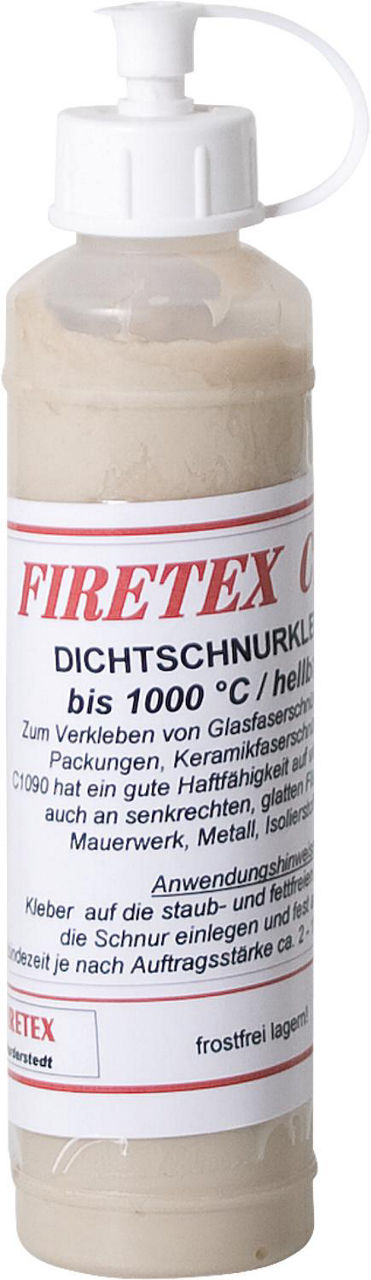 Firetex C1090 Dichtschnurkleber bis 1000°C 100ml LDPE-Flasche Firetex C1090 Dichtschnurkleber bis 1000°C 100ml LDPE-Flasche
