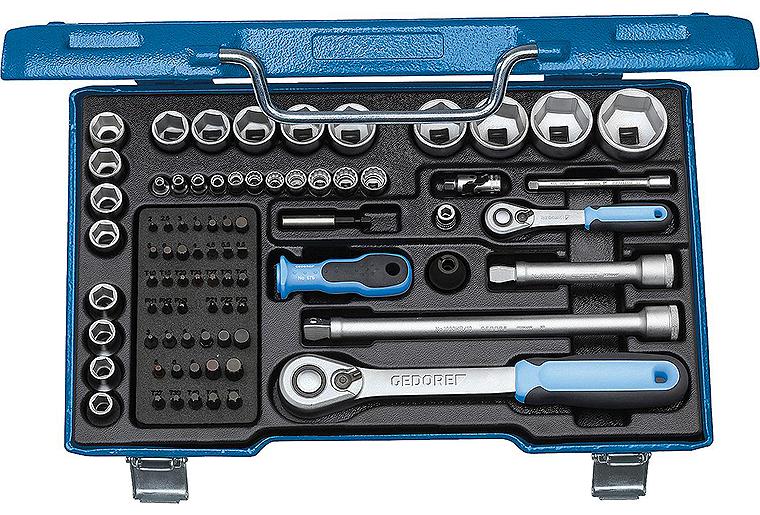 Steckschlüssel-Satz GEDORE 19 V20 U-20, 81-teilig 1/4" und 1/2"