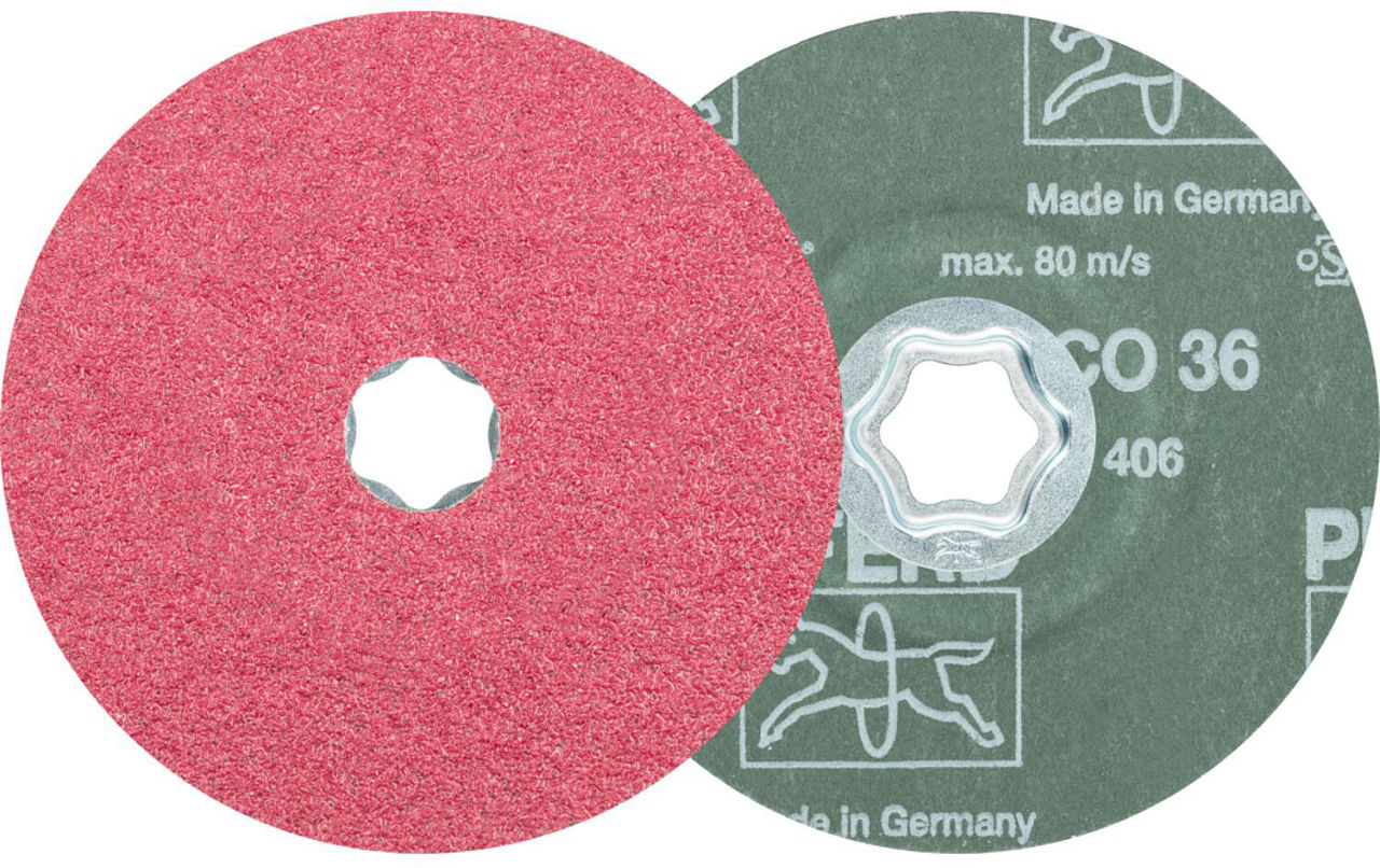Fiberscheibe Pferd COMBICLICK, Ø 125 mm, Körnung CO36 Fiberscheibe Pferd COMBICLICK, Ø 125 mm, Körnung CO36