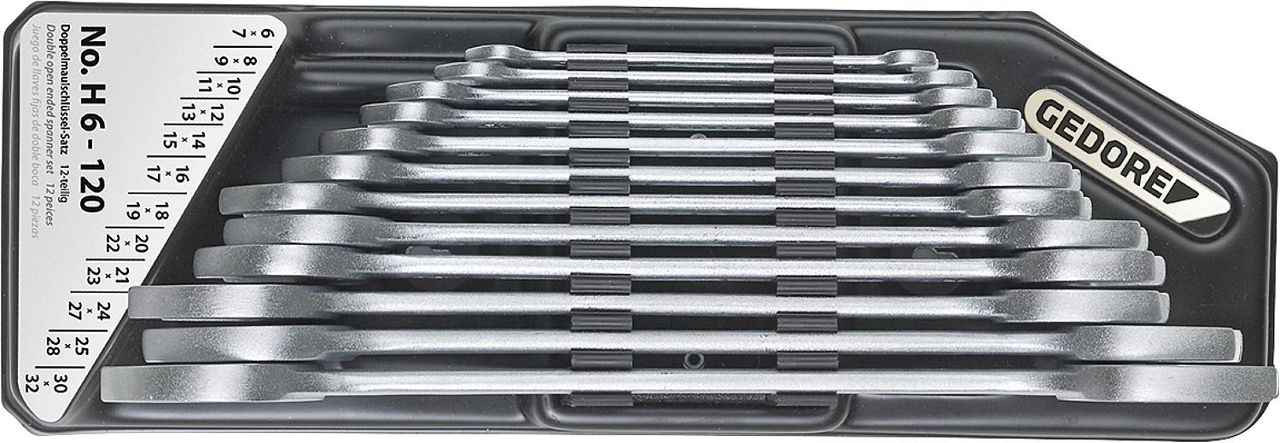 Doppelmaulschlüsselsatz GEDORE 12-teilig, SW 6-32mm