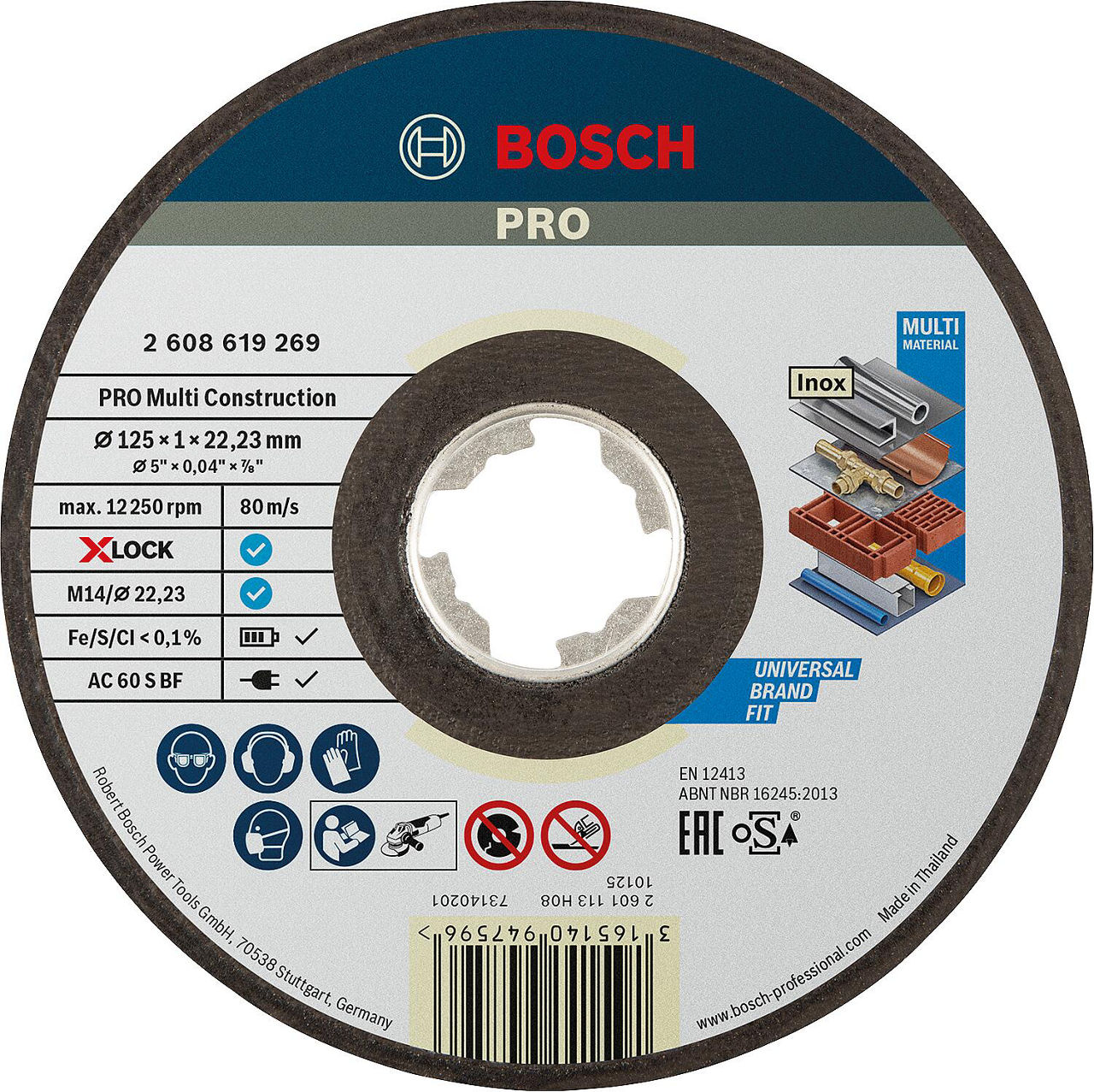 Trennscheibe BOSCH® für versch. Materialien mit X - Lock Aufnahme Ø 125 x 1,0 mm Trennscheibe BOSCH® für versch. Materialien mit X - Lock Aufnahme Ø 125 x 1,0 mm