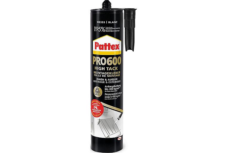 Montagekleber PATTEX PRO600 High Tack [weiß] 440g Kartusche