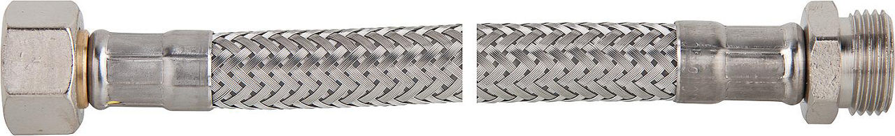 Panzerschläuche KTW-A mit Edelstahlumflechtung L=1500mm 3/8" IGÜxAG