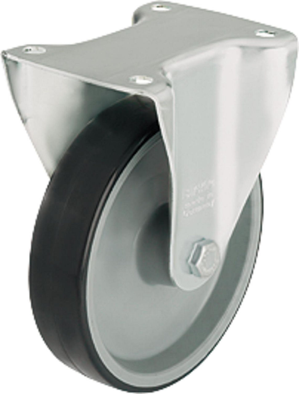 Bockrolle Polyurethan Plattengröße 100x85mm, Rad-Ø 100mm, Tragfähigkeit 150kg Bockrolle Polyurethan Plattengröße 100x85mm, Rad-Ø 100mm, Tragfähigkeit 150kg