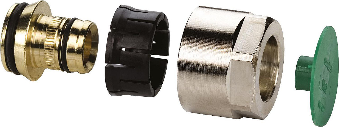 Anschluss-Set F3-n 14x2-3/4'' SW 27 vernickelt
