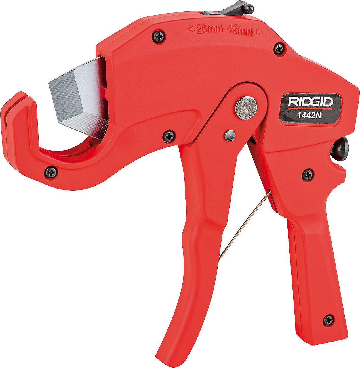Rohrschere mit Ratschenfunktion 1442N Schneidbereich 6-42mm für Kunststoffr. (PVC.CPV,PP,PEX,PE) Rohrschere mit Ratschenfunktion 1442N Schneidbereich 6-42mm für Kunststoffr. (PVC.CPV,PP,PEX,PE)