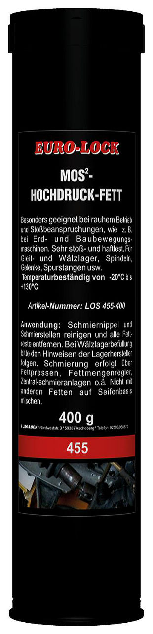 MoS²-Hochdruckfett EURO-LOCK LOS 455, 400g Kartusche MoS²-Hochdruckfett EURO-LOCK LOS 455, 400g Kartusche