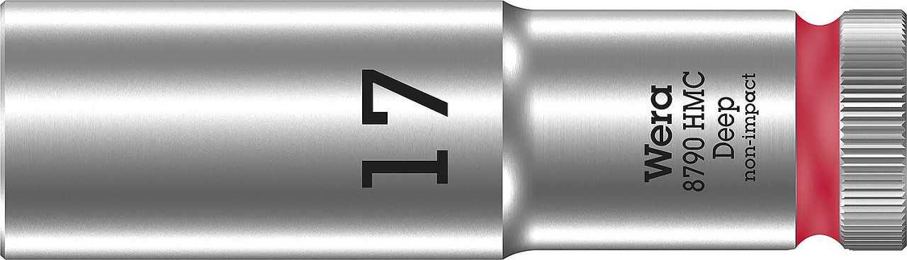 Außensechskant-Steckschlüsseleinsatz Wera 8790 HMC Deep mit 1/2"-Antrieb, metrisch, lang, SW 17,0 x 83 mm Außensechskant-Steckschlüsseleinsatz Wera 8790 HMC Deep mit 1/2"-Antrieb, metrisch, lang, SW 17,0 x 83 mm