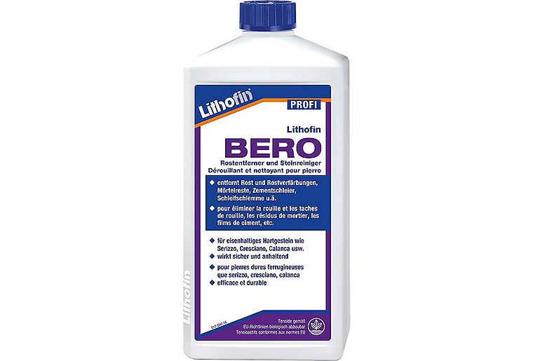 LITHOFIN BERO Rostentferner, Serizzoreiniger, 1 l Flasche LITHOFIN BERO Rostentferner, Serizzoreiniger, 1 l Flasche
