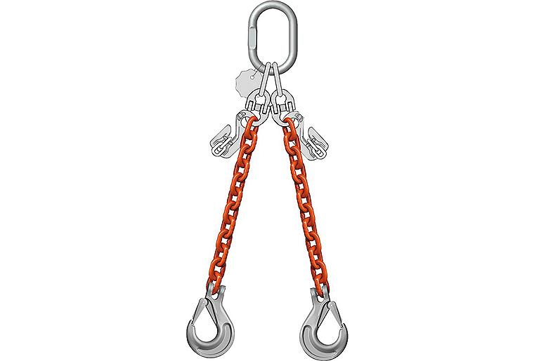 Anschlagkette 2-Strang, 3,55/2,5t, 8mm Länge 5m Anschlagkette 2-Strang, 3,55/2,5t, 8mm Länge 5m