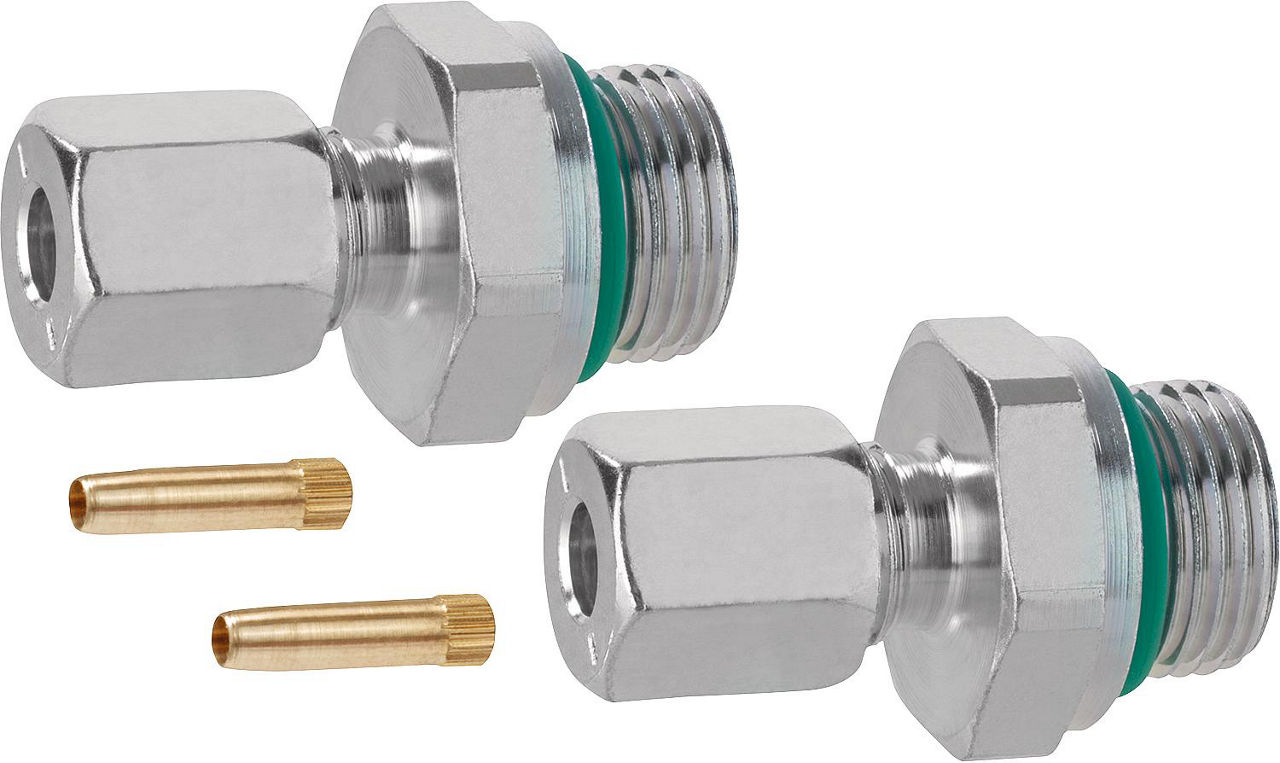 Schneidring-Verschraubungsset 2x8mm x DN 10 (3/8") mit Stützhülse Schneidring-Verschraubungsset 2x8mm x DN 10 (3/8") mit Stützhülse