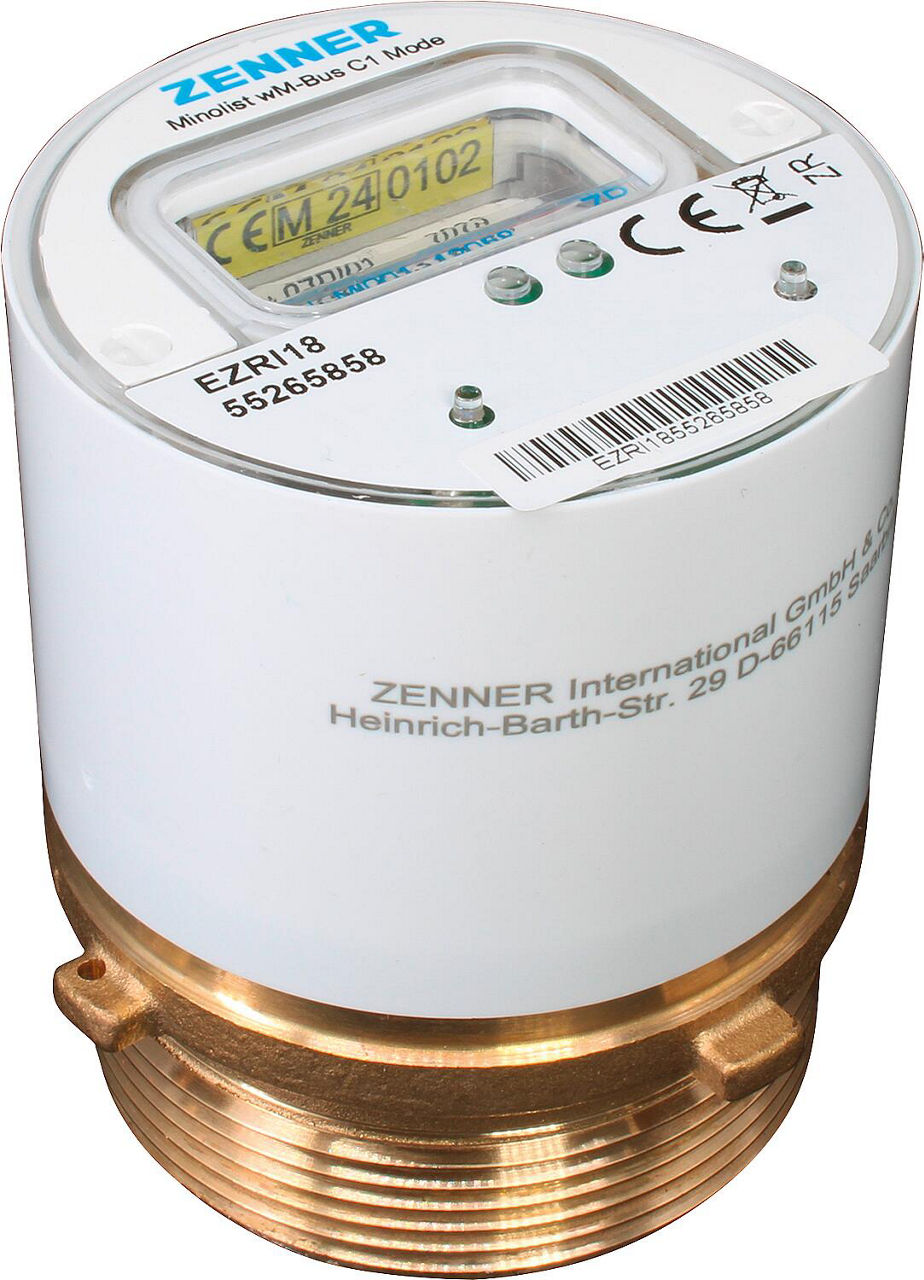 Funk Messkapsel-Wasserzähler Zenner Minolist KOAX 2" V2 90°C 2,5 R40V 325 RK ZR, wireless M-Bus Funk Messkapsel-Wasserzähler Zenner Minolist KOAX 2" V2 90°C 2,5 R40V 325 RK ZR, wireless M-Bus
