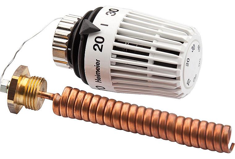 Thermostat-Kopf K mit Wendel-Tauchfühler R1/2 x 118 mm Gesamtlänge