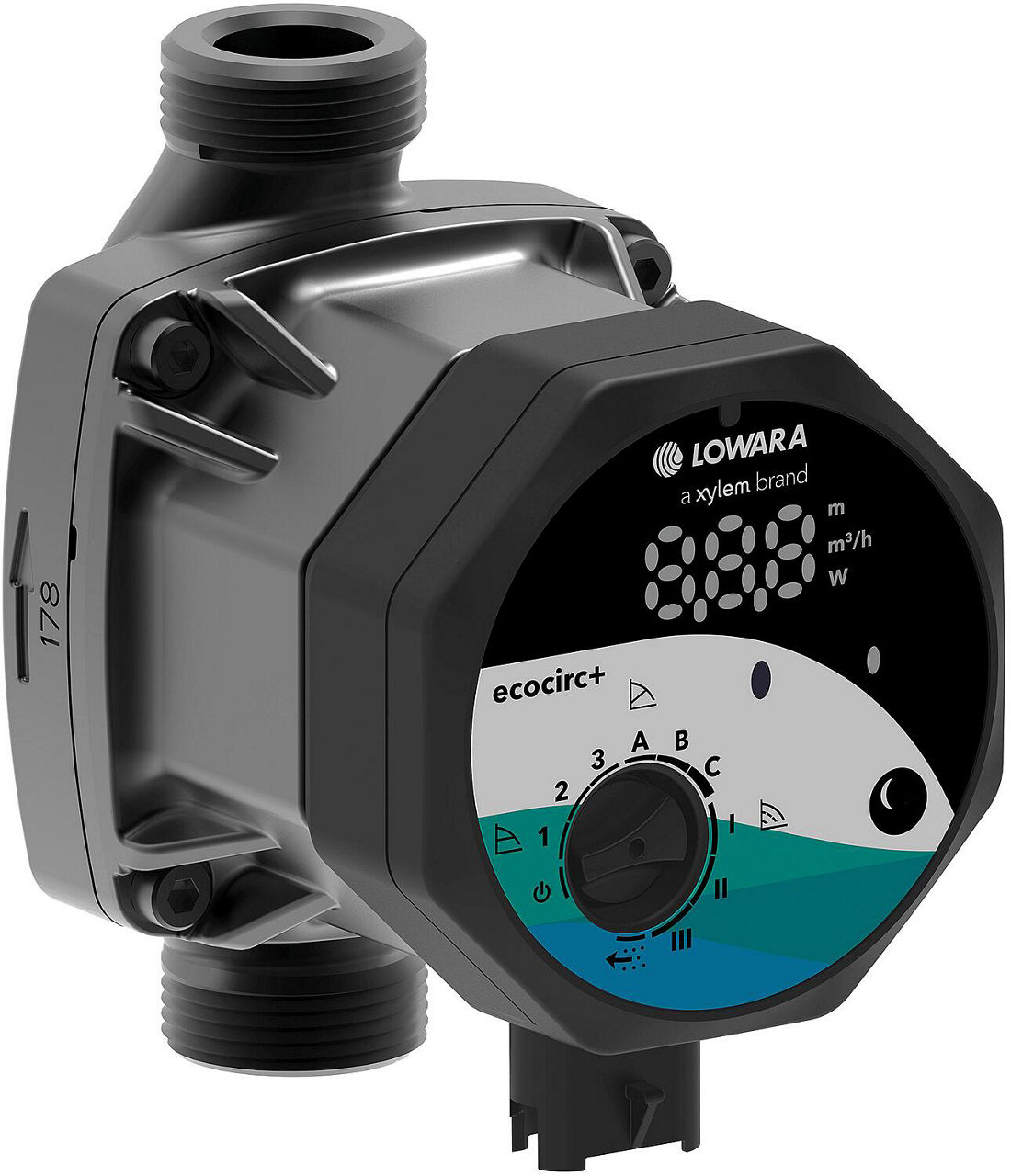 Heizungs-Umwälzpumpe Lowara ecocirc L+ 15-8, DN15(1/2"), PN10, 230V, Baulänge 130mm Heizungs-Umwälzpumpe Lowara ecocirc L+ 15-8, DN15(1/2"), PN10, 230V, Baulänge 130mm