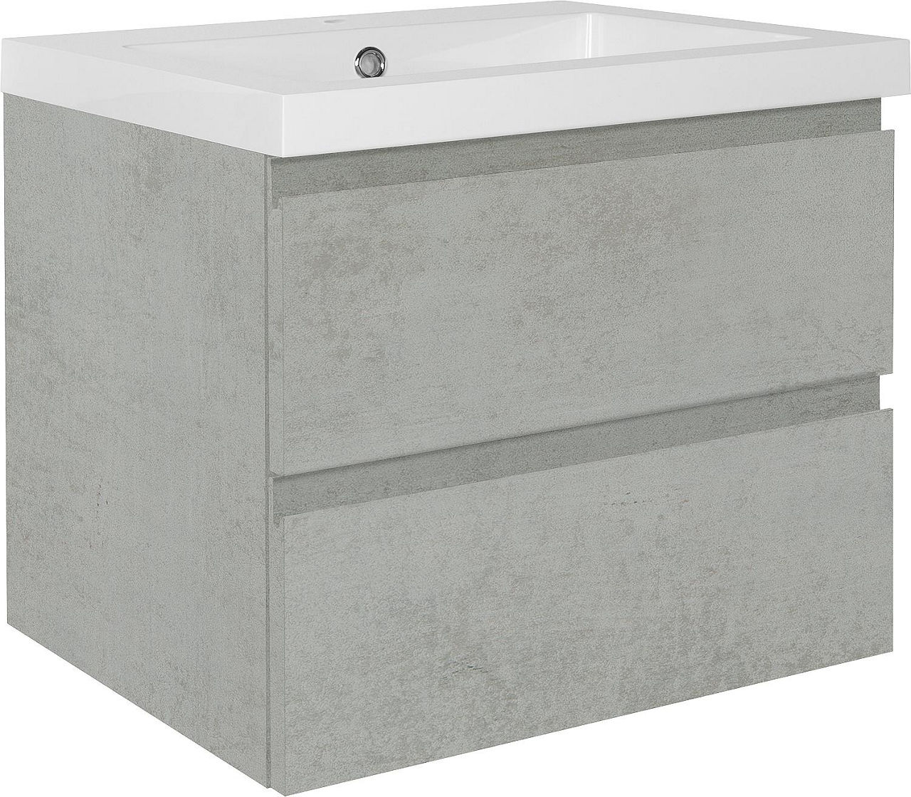 WTU+Mineralguss-WT ELAI Eiche grau Steindekor 2 Auszüge 610x550x510mm WTU+Mineralguss-WT ELAI Eiche grau Steindekor 2 Auszüge 610x550x510mm