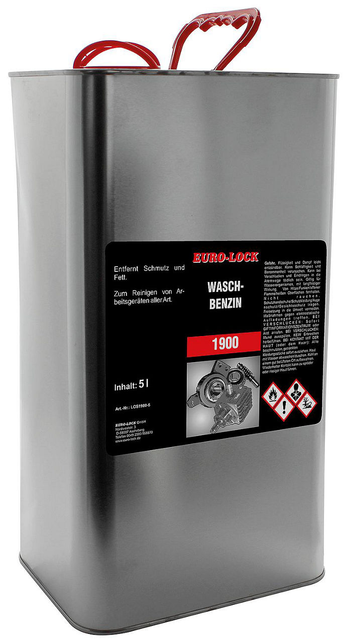 Waschbenzin EURO-LOCK LOS 1900, 5l Kanister Waschbenzin EURO-LOCK LOS 1900, 5l Kanister