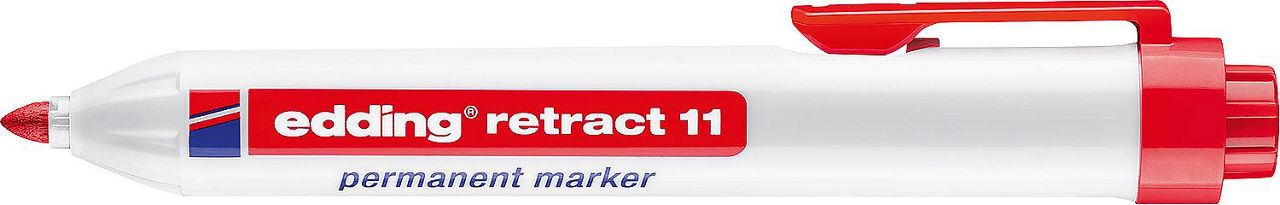 Permanentmarker edding retract11 Rundspitze Ø1,5-3,0mm Farbe rot