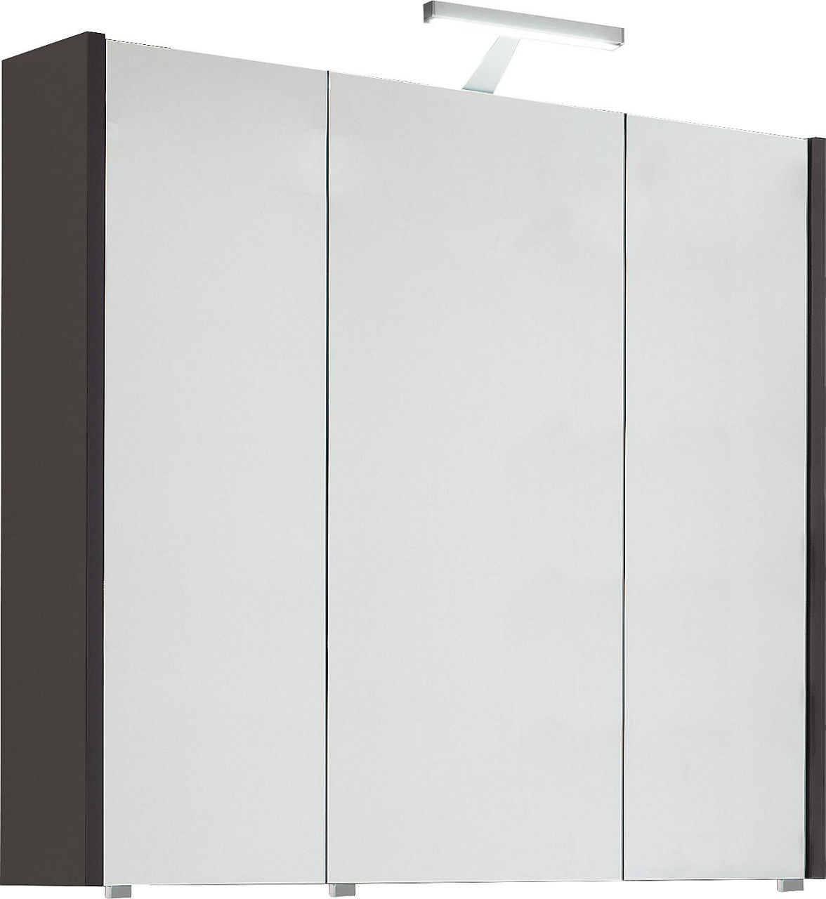 Spiegelschrank mit Beleuchtung anthrazit matt 3 Türen 850x750x188mm Spiegelschrank mit Beleuchtung anthrazit matt 3 Türen 850x750x188mm