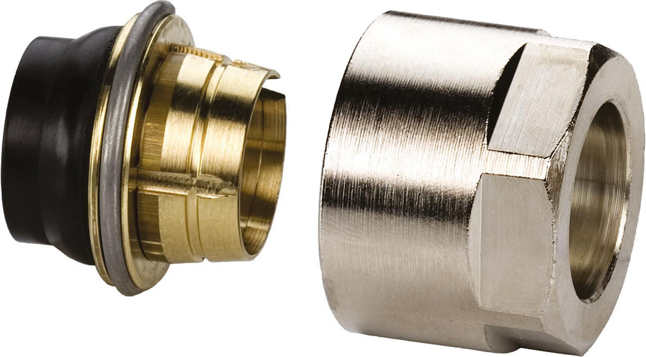 Anschluss-Set F11 12x1-3/4'' SW 27 vernickelt