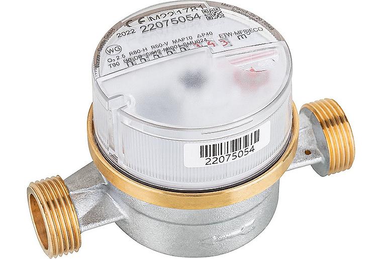 WW-Wohnungswasserzähler ETW-ECO Qn 2,5, L 130mm DN20(3/4") Inkl.Eich-und Konformitätsentgeld WW-Wohnungswasserzähler ETW-ECO Qn 2,5, L 130mm DN20(3/4") Inkl.Eich-und Konformitätsentgeld