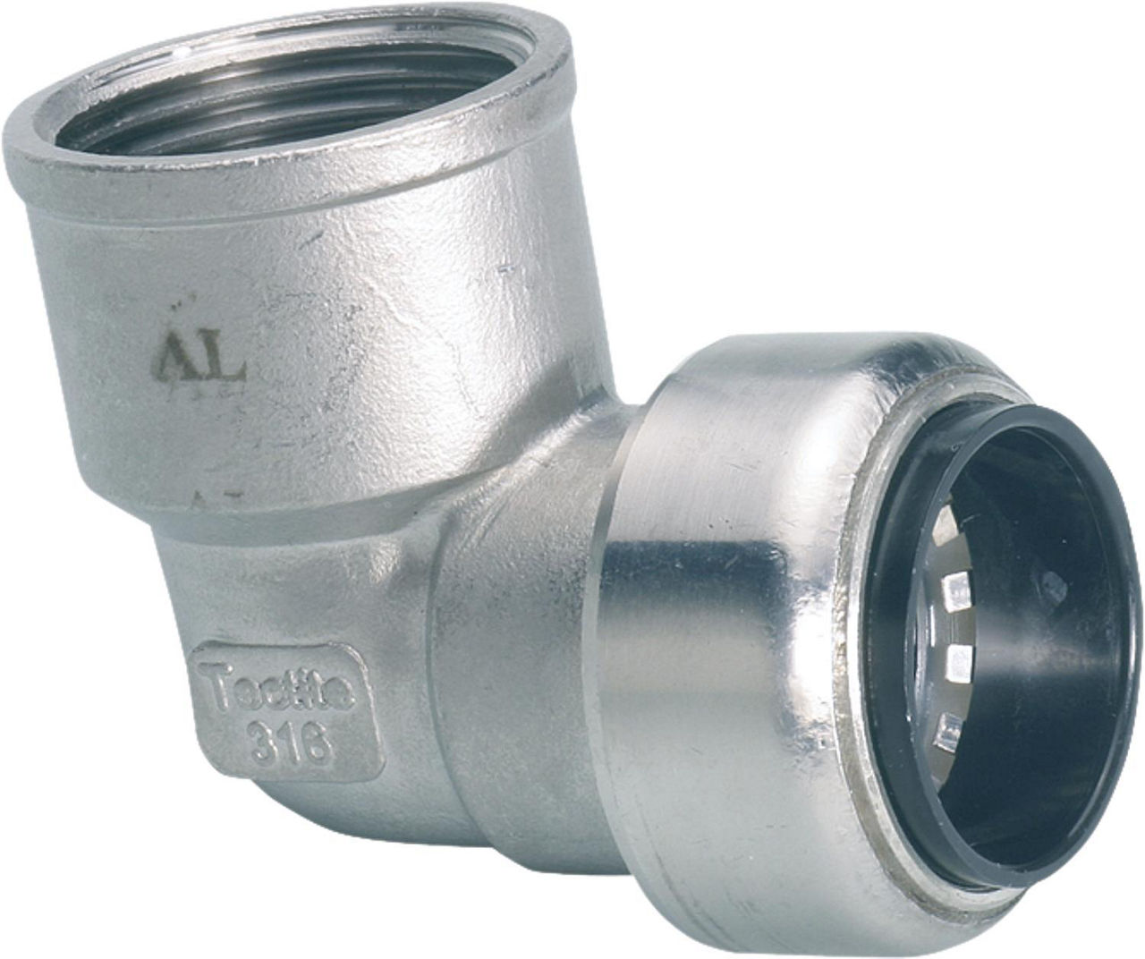 Edelstahl-Steckfitting Übergangswinkel 90° (i/IG) 15 x 1/2"