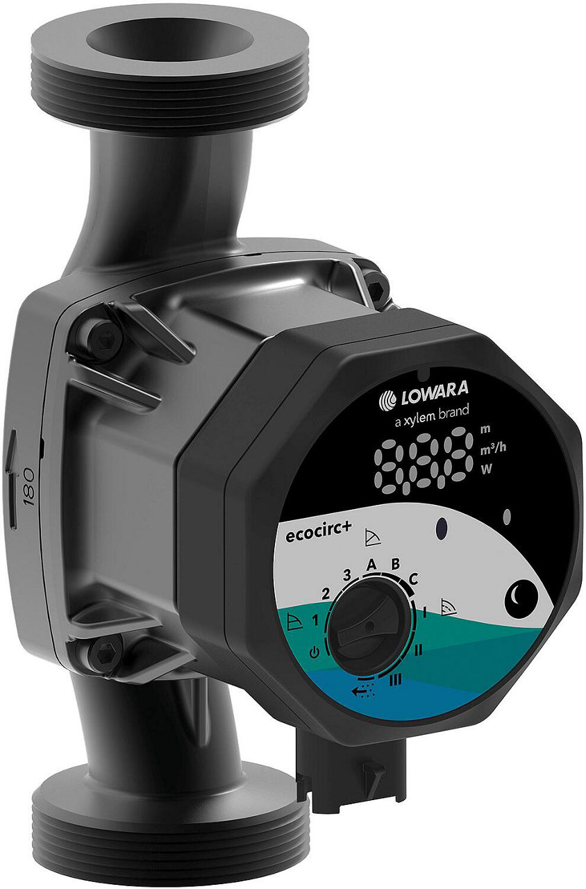 Heizungs-Umwälzpumpe Lowara ecocirc L+ 32-8, DN32(11/4"), PN10, 230V, Baulänge 180mm Heizungs-Umwälzpumpe Lowara ecocirc L+ 32-8, DN32(11/4"), PN10, 230V, Baulänge 180mm