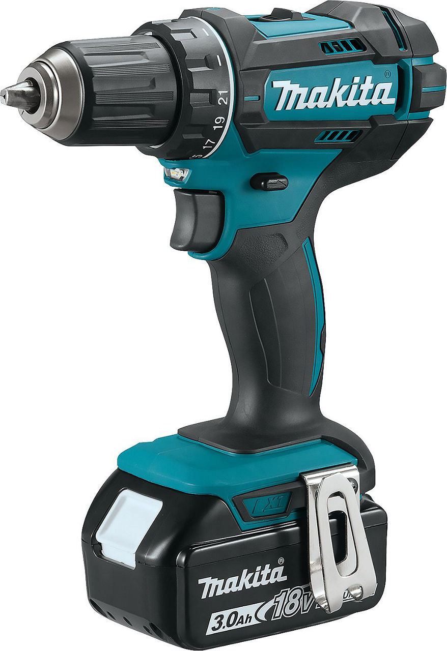Akku-Bohrschrauber MAKITA 18V mit 2x 3,0 Ah Akku und Ladegerät im Koffer DDF482RFJ