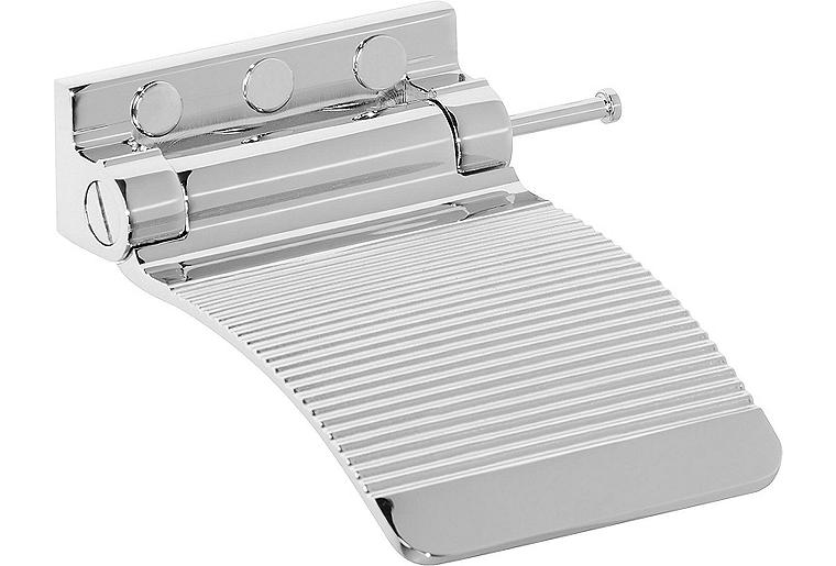 Fußablage + Haken Erole klappbar Messing verchromt Fußablage + Haken Erole klappbar Messing verchromt