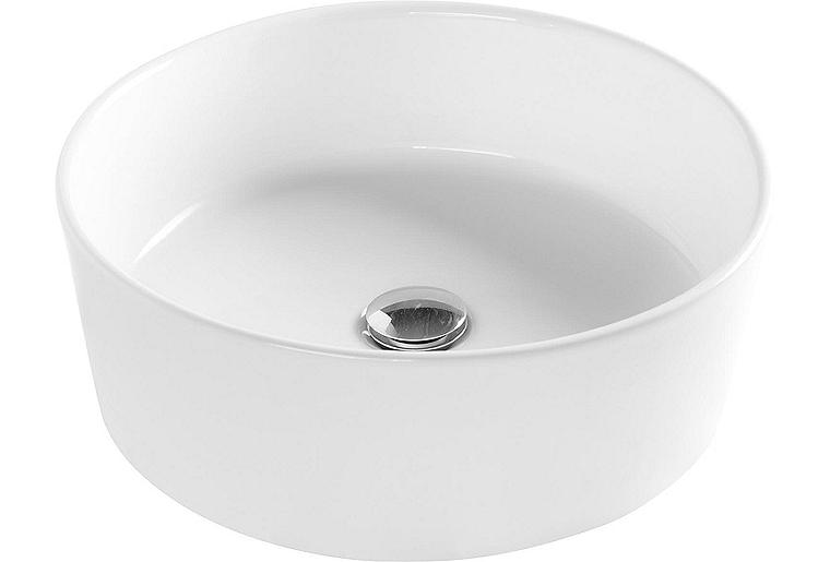 Aufsatz-Waschtisch HAPPY HOUR BxHxT: 440x155x440 mm ohne Hahnloch Keramik weiß