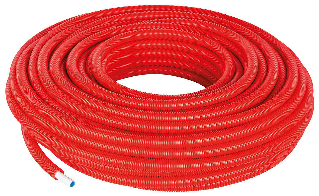 Uponor Uni Pipe PLUS weiß im Schutzrohr Ø20mm x 2,25mm - 28/23, rot, Länge 75m