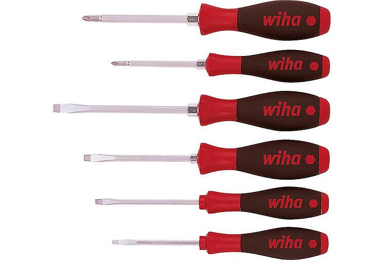 Schraubendreher-Satz Wiha 6-teilig Schlitz/Phillips mit Sechskantansatz