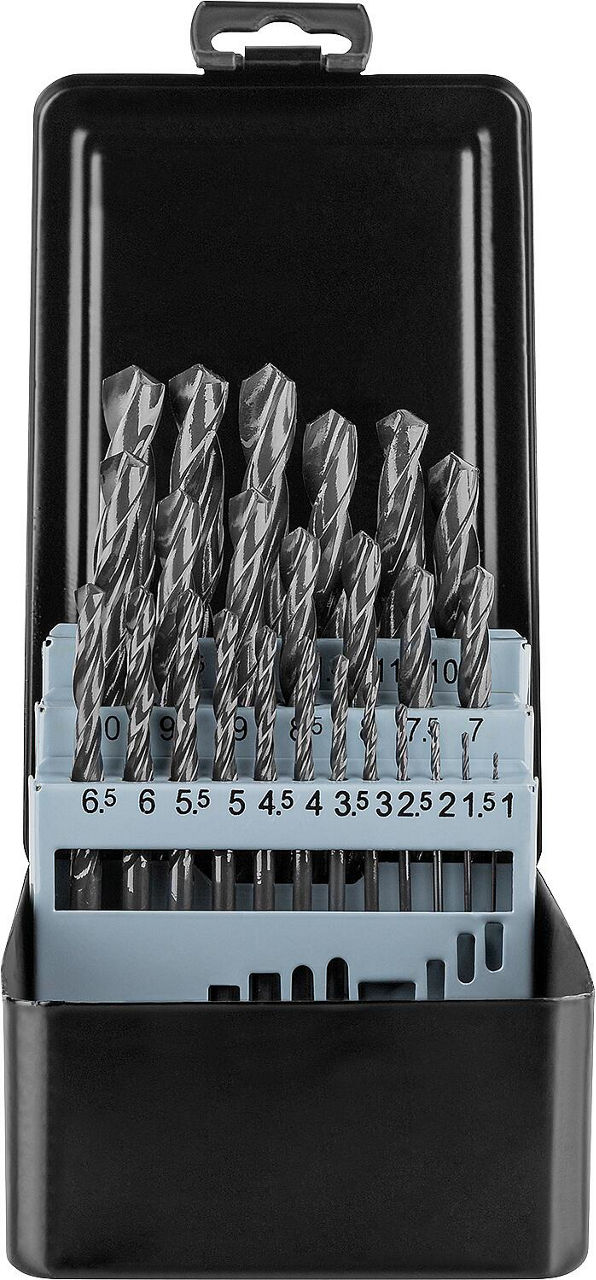 Metallbohrerset HELLER® 25-tlg HSS R DIN 338 Ø 1,0 - 13,0 in 0,5 mm Schritten Metallbohrerset HELLER® 25-tlg HSS R DIN 338 Ø 1,0 - 13,0 in 0,5 mm Schritten